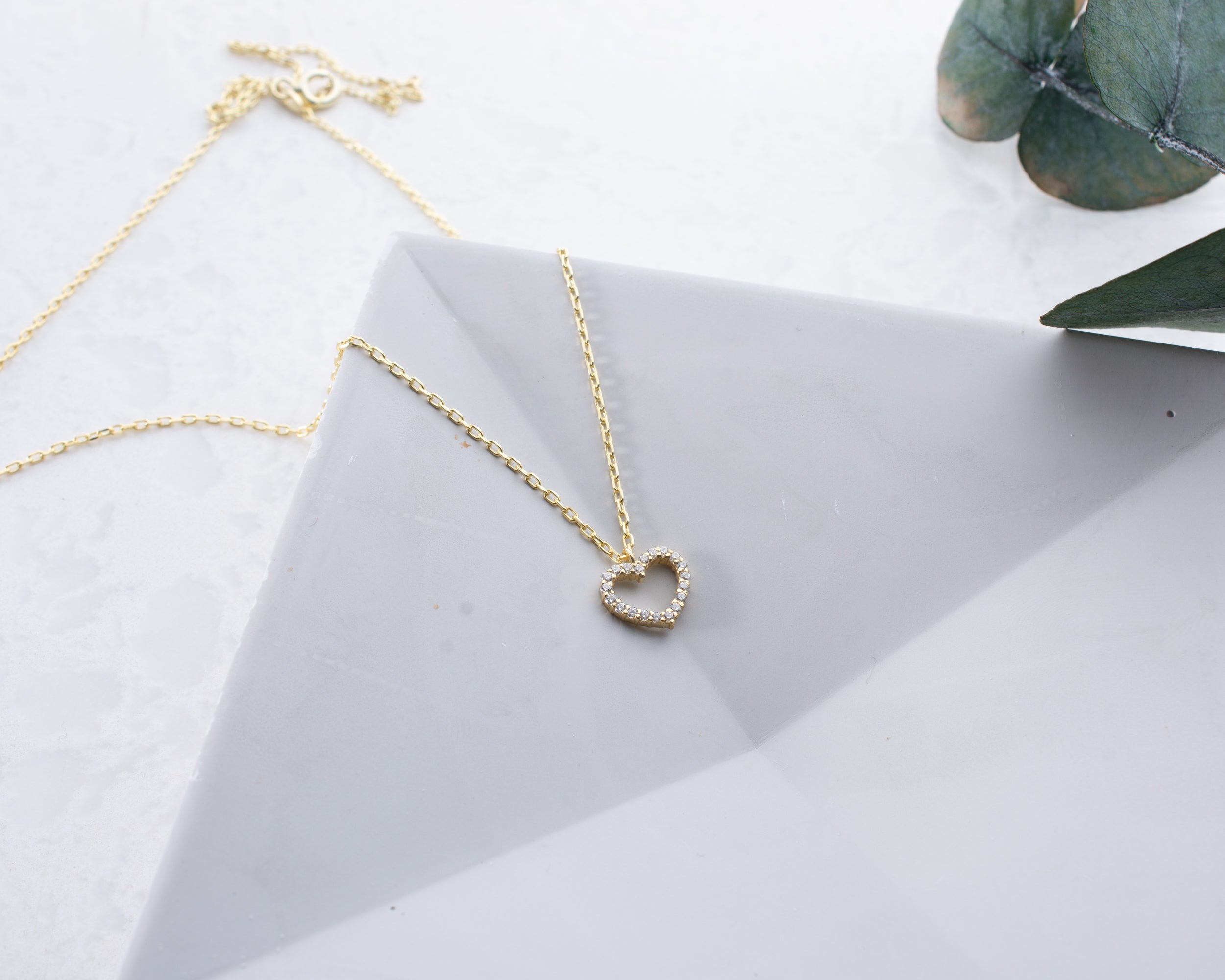 Lovi Heart Necklace in s925 with gold plating | Rozy Jewellery
