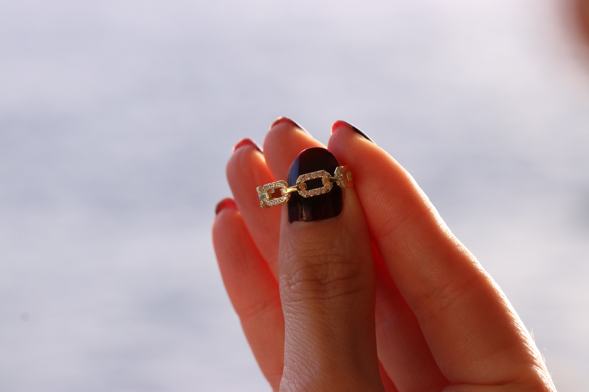 Nail rings set in gold - MAM